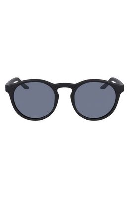 Nike Swerve 51mm Polarized Round Sunglasses in Matte Black/Polar Grey