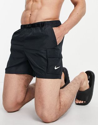 Nike Swimming Explore Voyage 5 inch cargo shorts in black