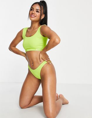 Nike Swimming sling bikini bottom in green