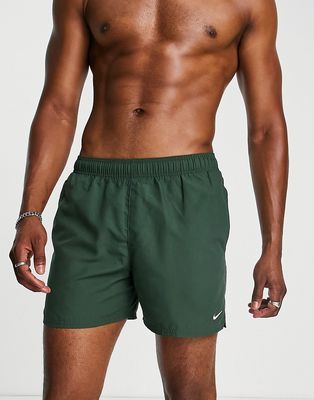 Nike Swimming Volley 5 inch swim shorts in dark green