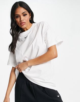 Nike Swoosh boyfriend T-shirt in white