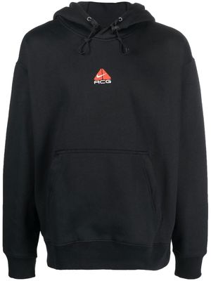 Nike swoosh-logo detail hoodie - Black