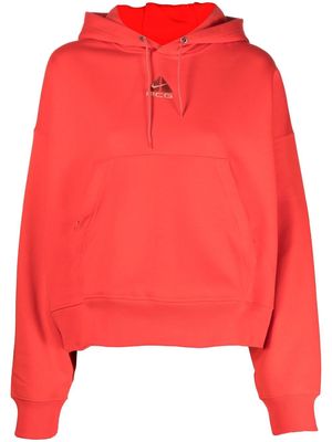Nike Swoosh-logo long-sleeve hoodie - Red