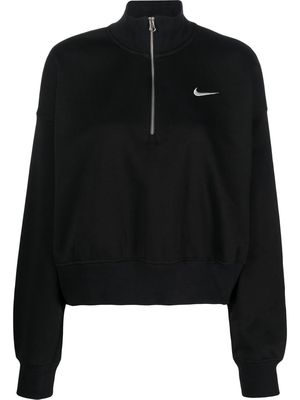 Nike Swoosh-logo long-sleeve sweatshirt - Black