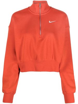 Nike Swoosh-logo long-sleeve sweatshirt - Orange
