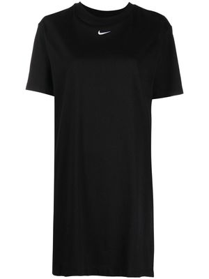 Nike Swoosh logo-print T-shirt dress - Black