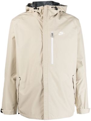 Nike Swoosh-logo sports jacket - Neutrals