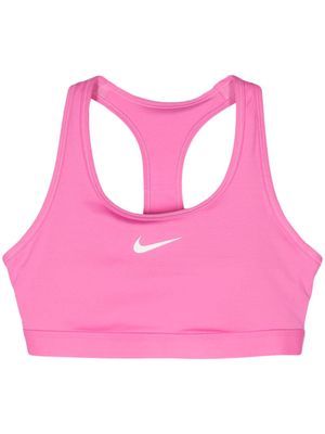 Nike Swoosh-print sports bra - Pink