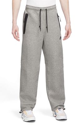 Nike Tech Fleece Open Hem Pants in Dark Grey Heather/Black