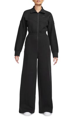 Nike Tech Windrunner Fleece Jumpsuit in Black/Black
