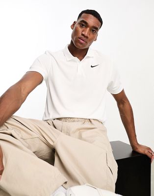 Nike Tennis Dri-FIT Solid polo top in white
