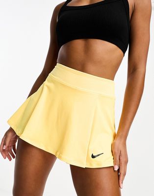 Nike Tennis Dri-Fit Victory Flouncy skirt in yellow