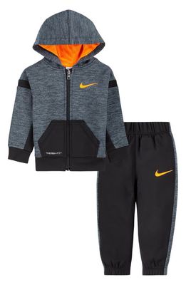 Nike Therma Dri-FIT Speckle Colorblock Hoodie & Sweatpants Set in Trenchie Black