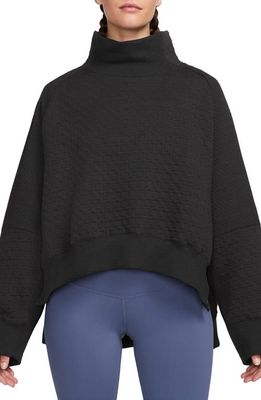 Nike Therma-FIT Fleece Sweatshirt in Black/Pcg6C