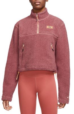 Nike Therma-FIT Half Zip Pullover in Canyon Rust/Peach Cream