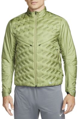 Nike Therma-FIT Quilted Running Jacket in Alligator