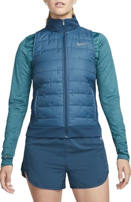 Nike Therma-FIT Quilted Running Jacket in Valerian Blue