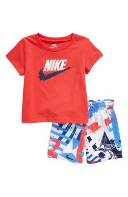 Nike Thrill Graphic T-Shirt & Shorts Set in White