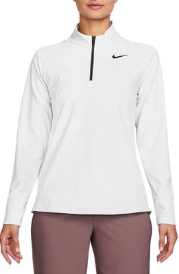 Nike Tour Dri-FIT ADV Half Zip Golf Top in White/Black