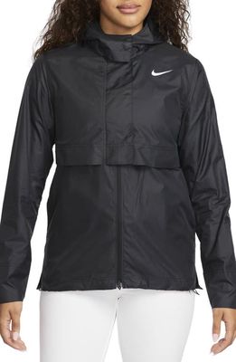 Nike Tour Water Repellent Hooded Golf Jacket in Black/White