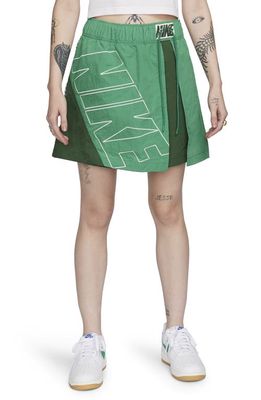 Nike Tracksuit Drawstring Waist Skirt in Malachite/Fir/Sail