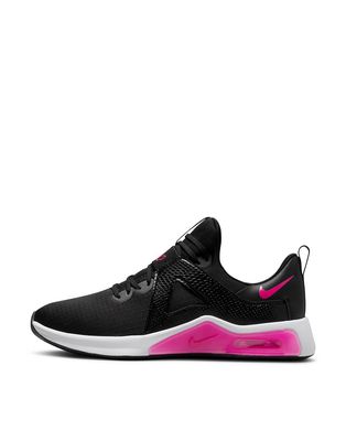 Nike Training Air Max Bella TR5 sneakers in black/rush pink