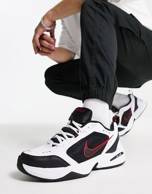 Nike Training Air Monarch IV sneakers in black and white