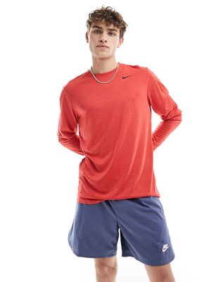 Nike Training Dri-FIT Legend long sleeve T-shirt in red