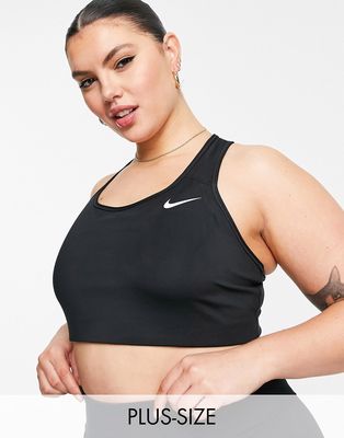 Nike Training Dri-FIT Plus medium support sports bra in black