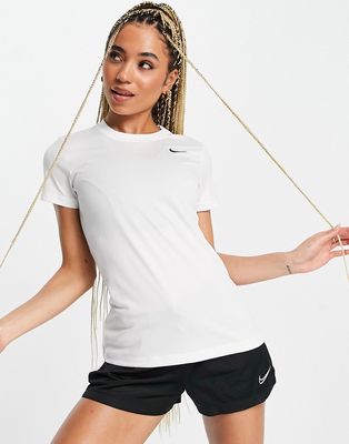 Nike Training Dri-FIT short sleeve T-shirt in white