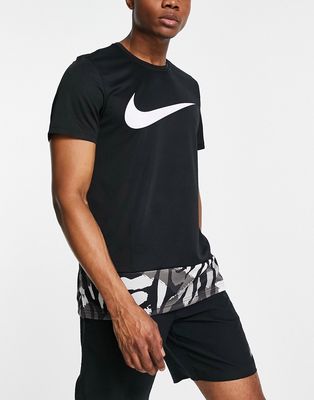 Nike Training Dri-FIT Sport Clash graphic paneled T-shirt in black