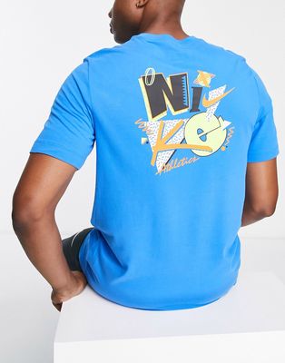 Nike Training Dri-FIT Story Pack retro logo t-shirt in blue