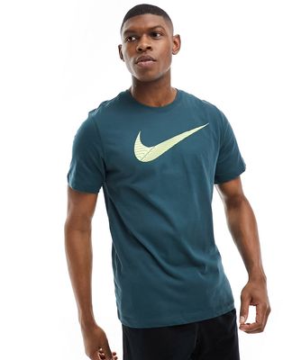 Nike Training Dri-FIT Swoosh T-shirt in dark green