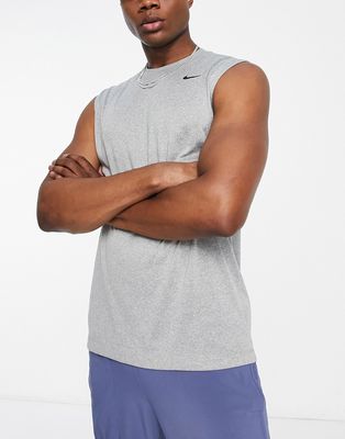Nike Training Dri-FIT tank top in gray