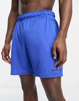 Nike Training Dri-Fit Totality knit 7inch shorts in royal blue