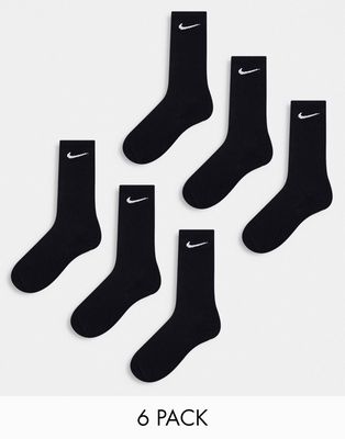 Nike Training Everyday Plus Cushioned 6-pack unisex socks in black
