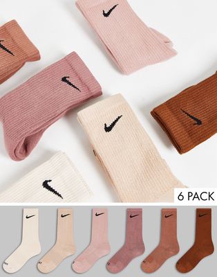 Nike Training Everyday Plus Cushioned 6 pack unisex socks in multi
