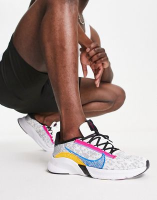 Nike Training SuperRep Go 3 sneakers in light smoke gray/multi