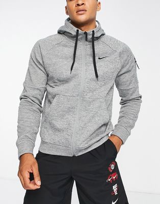 Nike Training Therma-FIT full zip hoodie in gray