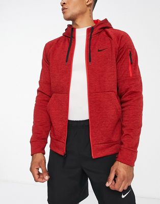 Nike Training Therma-FIT full zip hoodie in red