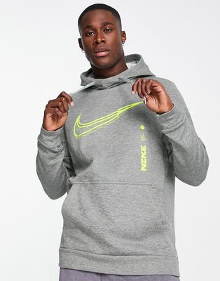 Nike Training Therma swoosh hoodie in gray heather