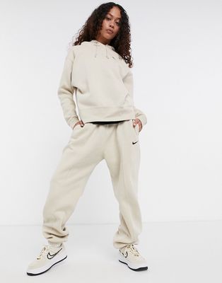Nike Trend Fleece oversized hoodie in cream-White