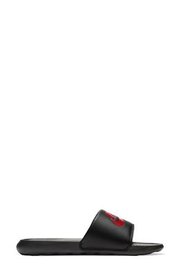 Nike Victori One Sport Slide in Black/University Red/Black