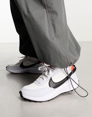 Nike Waffle Debut sneakers in white and black