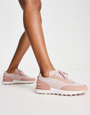 Nike Waffle One sneakers in pink oxford
