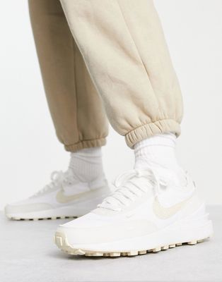 Nike Waffle One sneakers in summit white and fossil