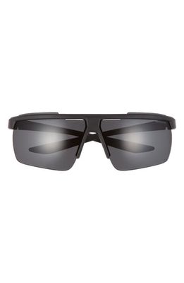 Nike Windshield 75mm Oversize Sunglasses in Matte Black/Grey