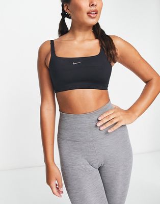 Nike Yoga Dri-FIT Alate Versa light support bra in black