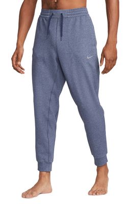 Nike Yoga Dri-FIT Fleece Pants in Midnight Navy/Pure