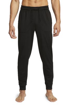 Nike Yoga Dri-FIT Jersey Joggers in Black/Black